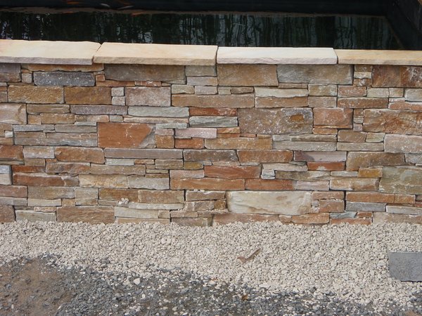 Habillage de muret en pierre naturelle